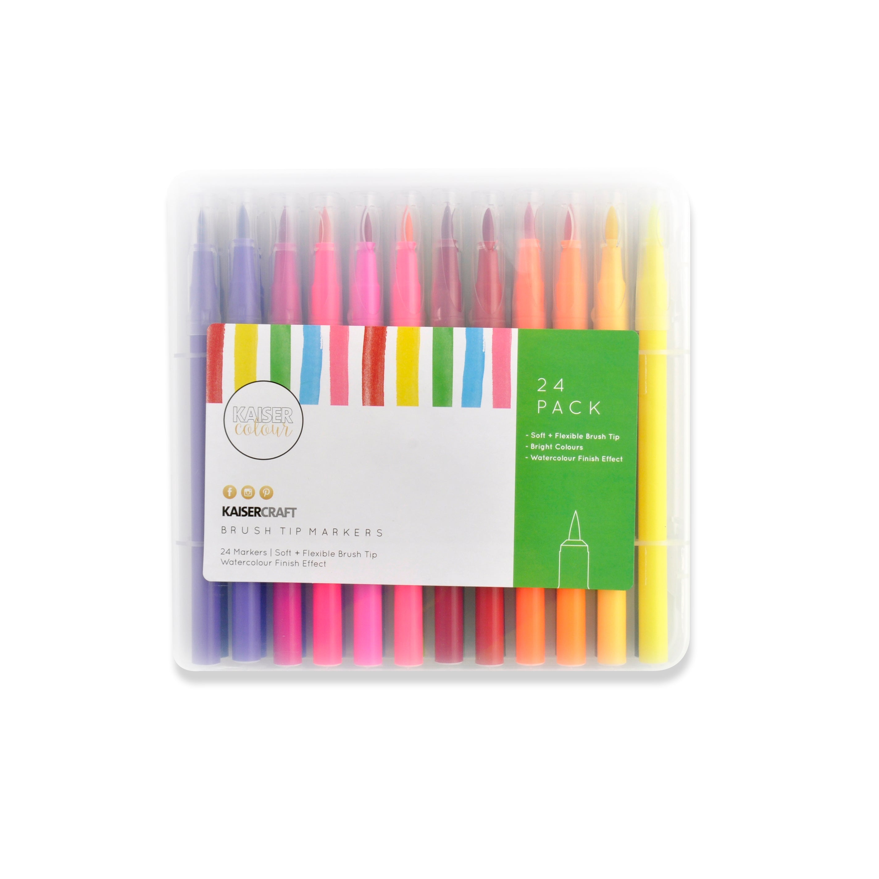 Kaisercolour Brush Tip Markers 24pk
